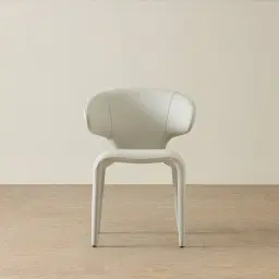 Debra Glacier Grey Vegan Leather Dining Chair