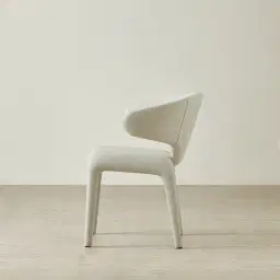 Debra Glacier Grey Vegan Leather Dining Chair
