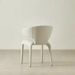 Debra Glacier Grey Vegan Leather Dining Chair