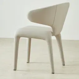 Debra Glacier Grey Vegan Leather Dining Chair