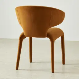 Debra Velvet Mustard Velveteen Fabric Dining Chair