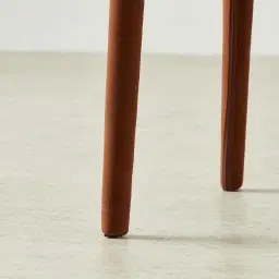 Debra Copper Brown Velveteen Fabric Dining Chair