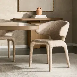 Debra Dusty Beige Fabric Dining Chair