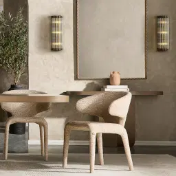 Debra Dusty Beige Fabric Dining Chair