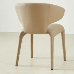 Debra Sand Beige Vegan Leather Dining Chair