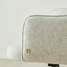 Adrianna Dove Grey Woven Fabric Desk Chair