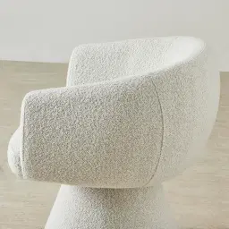 Leona Stone White Swivel Dining Chair