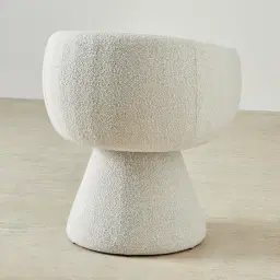 Leona Stone White Swivel Dining Chair