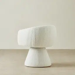 Leona Stone White Swivel Dining Chair