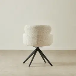 Melville Dusty Beige Fabric Swivel Dining Chair