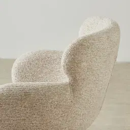 Melville Dusty Beige Fabric Swivel Dining Chair