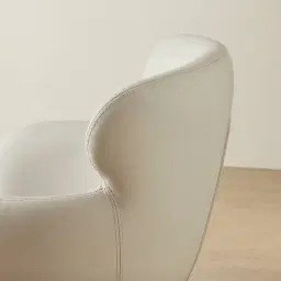 Melville Glacier Grey Vegan Leather Swivel Dining Chair