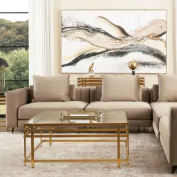 Jordan Beige Velvet Corner Sofa - 1.5 Seater Right Arm