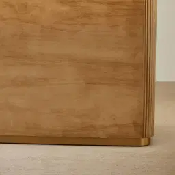 San Pierre Light Brown Ash Veneer Dresser with Travertine Finish Sintered Stone Top