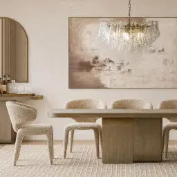 Jamil Ash Oak Veneer Dining Table