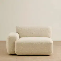 Capri Pearl Beige Modular 1 Seater Left Arm