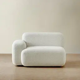 Capri Stone White Modular 1 Seater Left Arm