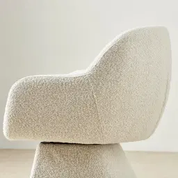 Antonia Stone White Swivel Dining Chair
