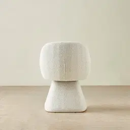 Antonia Stone White Swivel Dining Chair