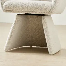 Antonia Stone White Swivel Dining Chair