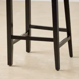 Viktor II Black Velvet Bar Stool
