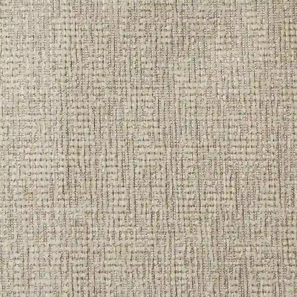 Isadora Isabelline White Fabric Dining Chair - Medium Brown Solid Wooden Legs