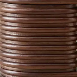 Ophelia Smoky Walnut Veneer Curved Coffee Table - 140x80cm