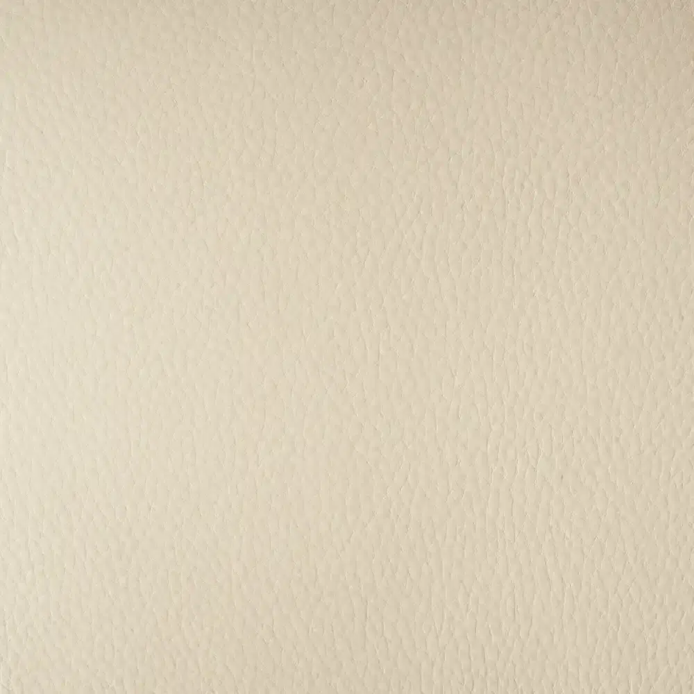 Riviera Almond Cream Leather Sofa - Rectangular Ottoman