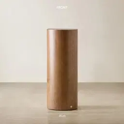 Trento Round Amber Brown Ash Veneer High Plinth
