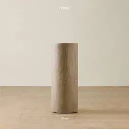 Trento Round Medium Brown Ash Veneer High Plinth