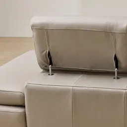 Lennox Milk Coffee Leather 2-Seater Sofa