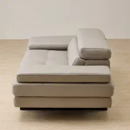 Lennox Milk Coffee Leather 2-Seater Sofa