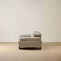 Lennox Milk Coffee Leather 3-Seater Sofa