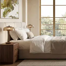 Alina Wooden Metal Table Lamp Low