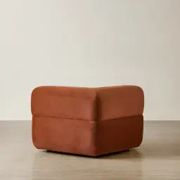 Capri Copper Brown Velveteen Modular Corner Seat