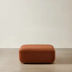 Capri Copper Brown Velveteen Modular Ottoman