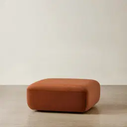 Capri Copper Brown Velveteen Modular Ottoman