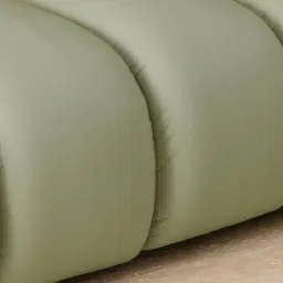 Elva Green Pastel Nubuck Leather 2-Seater Sofa