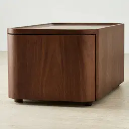 Capri Smoky Walnut Veneer Ottoman Table