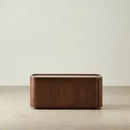 Capri Smoky Walnut Veneer Ottoman Table