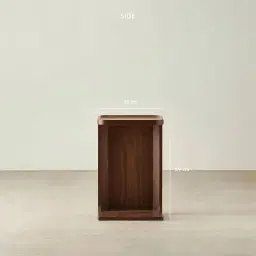 Capri Smoky Walnut Veneer Side Table