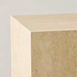 Santorini Cream Travertine Finish Sintered Stone Short Plinth 30x30x50cm