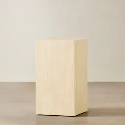 Santorini Cream Travertine Finish Sintered Stone Medium Plinth 35x35x65cm