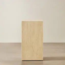 Santorini Cream Travertine Finish Sintered Stone Medium Plinth 35x35x65cm