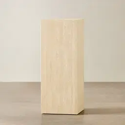 Santorini Cream Travertine Finish Sintered Stone High Plinth 35x35x90cm