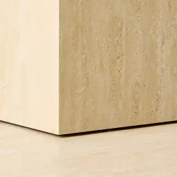 Santorini Cream Travertine Finish Sintered Stone High Plinth 35x35x90cm