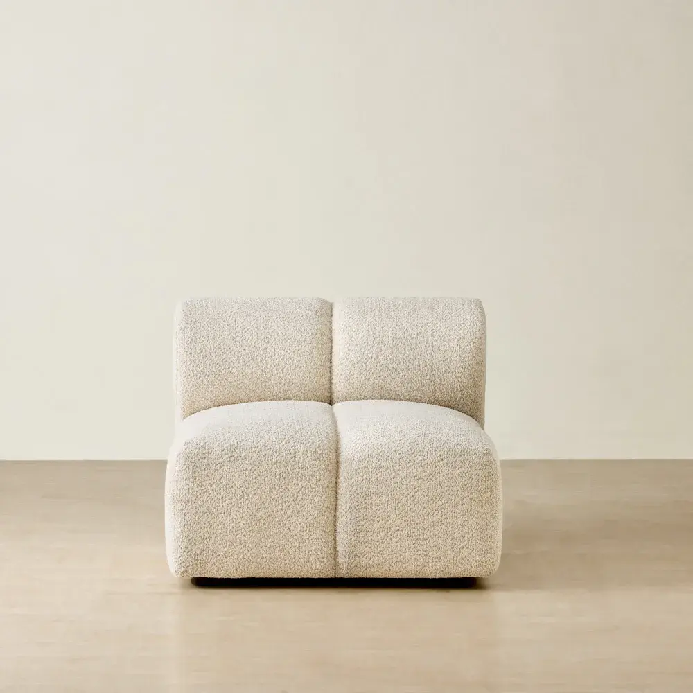 Quincy Stone Cream Woven Fabric Armless Module