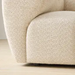 Quincy Stone Cream Woven Fabric Corner Module