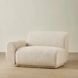 Vero Dusty Beige Fabric Modular Sofa - Left Arm