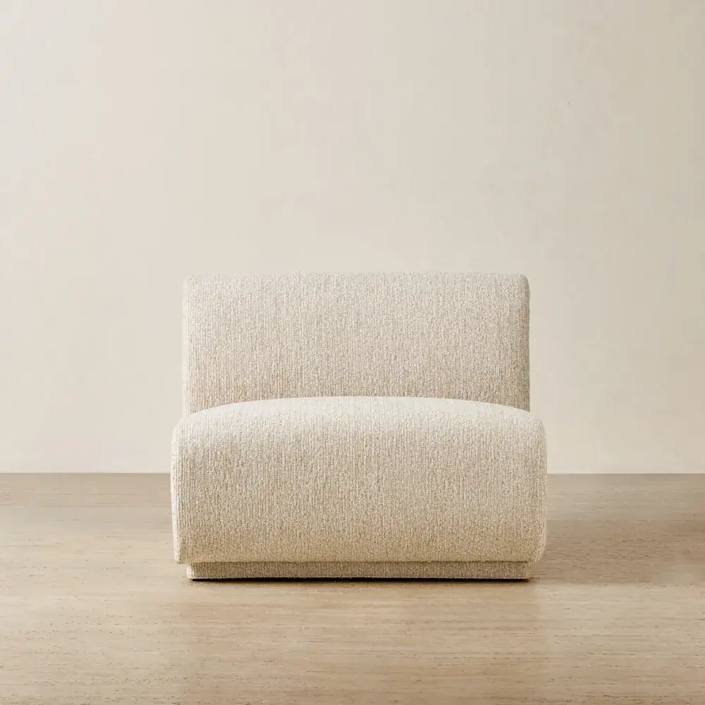 Vero Dusty Beige Fabric Modular Sofa - Armless